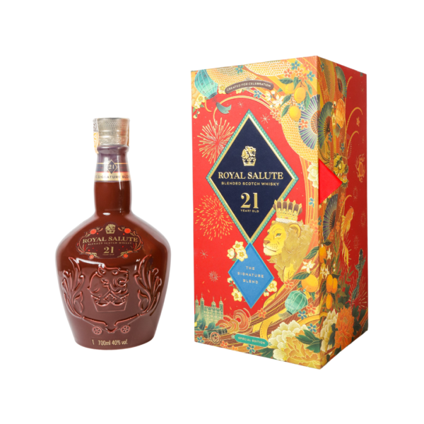 Royal Salute 21: Um Whisky Blended Escocês Premiado para Celebrações Inesquecíveis Descubra o Royal Salute 21, um whisky blended escocês premiado mundialmente por sua elegância, complexidade e sabor excepcional. Criado para celebrar o 21º aniversário da coroação da Rainha Elizabeth II em 1953, o Royal Salute 21 é um blend único de whiskies raros e maturados por pelo menos 21 anos em barris de carvalho. Com um aroma rico e complexo com notas de frutas secas, especiarias e madeira, o Royal Salute 21 revela um sabor suave e equilibrado na boca, com toques de mel, chocolate e baunilha. Um whisky perfeito para: Comemorações especiais e momentos marcantes. Presentear amigos e familiares que apreciam bebidas finas. Desfrutar puro ou com gelo. Harmonizar com charutos e chocolates. Com uma história rica que remonta a 1953, o Royal Salute 21 é a escolha preferida de reis, rainhas e apreciadores de whisky em todo o mundo. Experimente o Royal Salute 21 e eleve suas celebrações a um novo patamar!